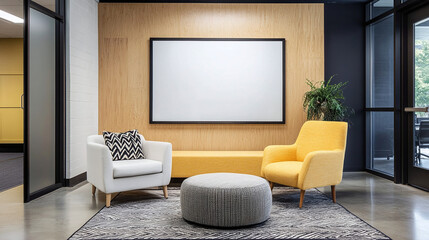 Modern Office Lounge Area with Stylish Furniture