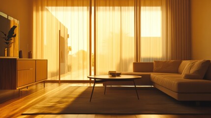 Sunny Modern Living Room Interior