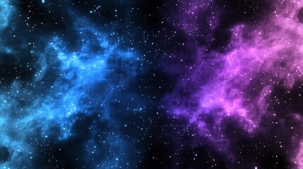 Obraz premium Cosmic Nebula Background with Stars, Galaxies and Colorful Space Clouds for Science and Astronomy