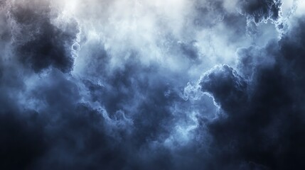 Obraz premium Abstract dark storm clouds background. Dramatic sky with stormy weather. Ominous cloudscape