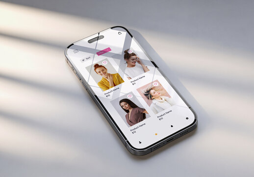 Phone Pro Lying on Floor Mockup
