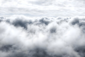 Cloudscape: Aerial View of Fluffy Clouds