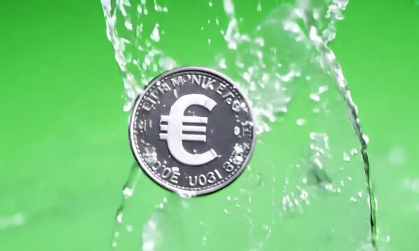 Euro rain green screen