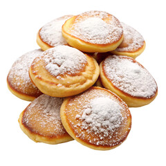 Poffertjes isolated on transparent background  
