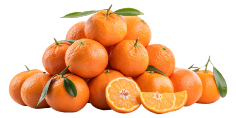 Fresh Ripe Oranges Piled Up – High-Quality PNG Image on Transparent Background