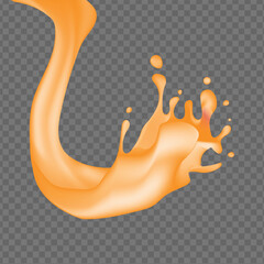 White milk cream or yogurt wave flow splashes. Swirl dairy drink with drops and splatters. Realistic 3d vector liquid swirls and drips, liquid flow streams.