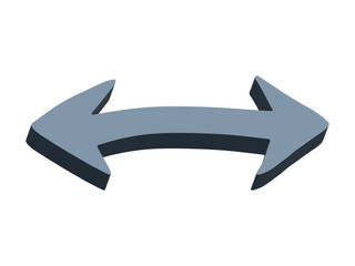 3d arrow symbol. Business clipart. Single element for design