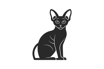 Sphynx Cat silhouette vector illustration
