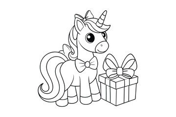 Magical Unicorn Christmas Coloring Book – Festive Holiday Fun for Kids & Adults
