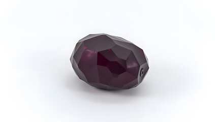 Fototapeta premium Isometric View of a 3D Low Poly Prune on Light Background