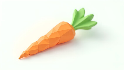 Creative Polygonal Carrot Design for 3D Projects