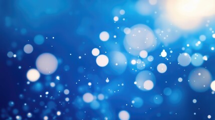 Abstract Blue Background with Soft Bokeh Lights Creating a Dreamy Atmosphere for Arts and Designs