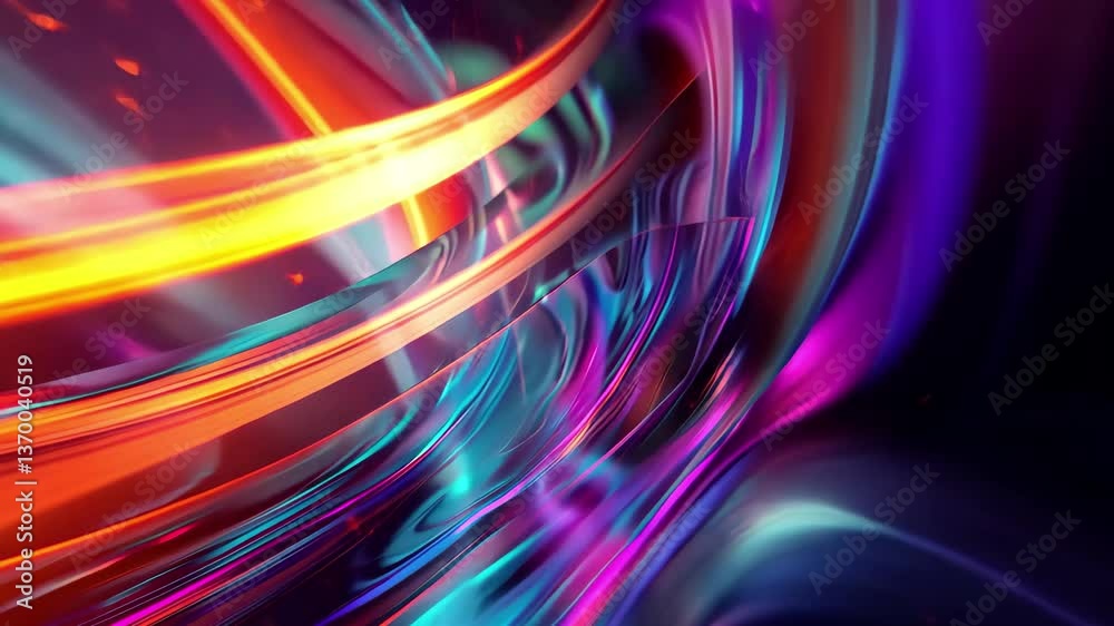 Poster vibrant colors swirl together in a dynamic pattern, creating an abstract and mesmerizing visual expe