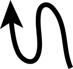 arrow doodle hand drawing simple element