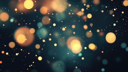 Obraz premium Soft and Dreamy Bokeh Background of Blurred Bright Lights in Dark Space