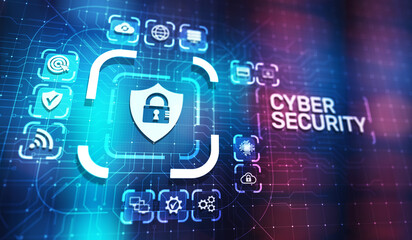 Cyber security, Information privacy, Data protection. Internet and technology concept on virtual screen.