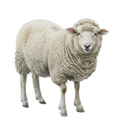Fototapeta premium Sheep white background