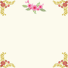 Vector floral patterns for photo frames and wedding cards.