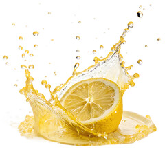 Lemon juice splash isolated