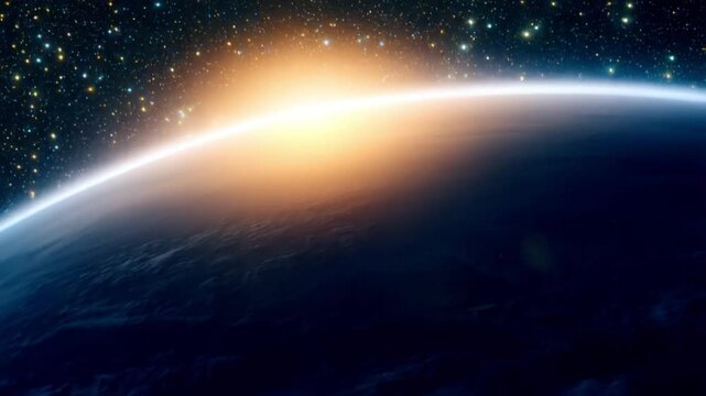 Stunning Sunrise Over Planet Earth from Space