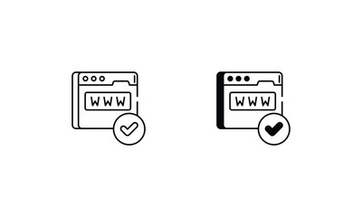 Domain Registration icons set vector stock illustration