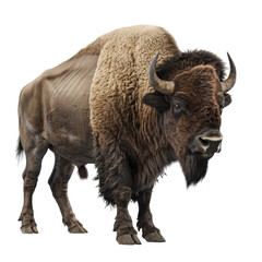 Fototapeta premium Bison white background