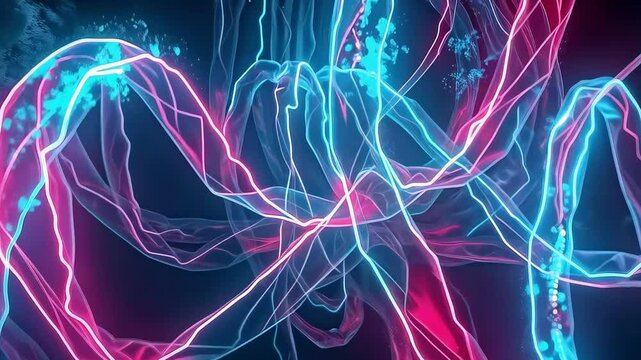 Abstract background with glowing lines
