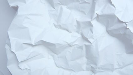 Obraz premium Crumpled white paper texture background