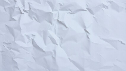 Crumpled White Paper Texture Background