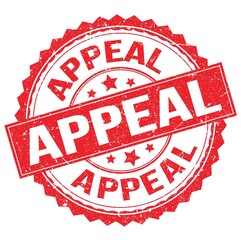 APPEAL text on red round stamp sign