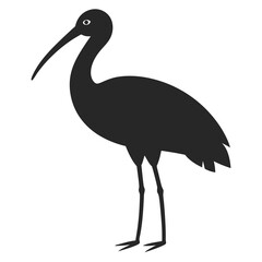 Roseate Spoonbill icon  silhouette vector illustration