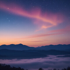 Fototapeta premium sunrise over the mountains