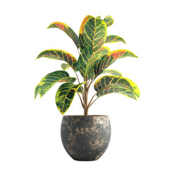Houseplant croton no background
