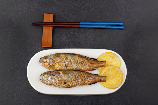 Korean food Grill croaker, yellow corvina