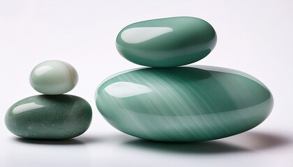 3つの滑らかなアベンチュリンストーン