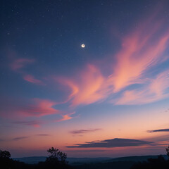 sunset in the mountains