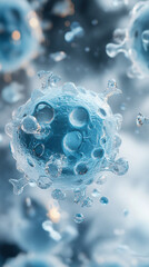 Microscopic View of a Virus Cell