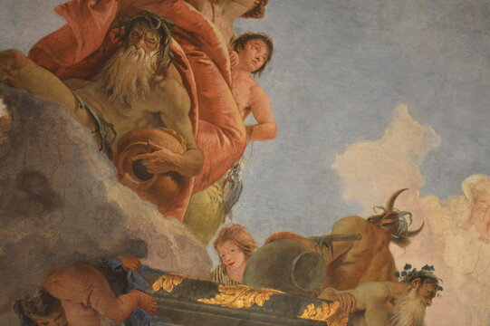 Milano,Palazzo Clerici,la volta affrescata dal Tiepolo