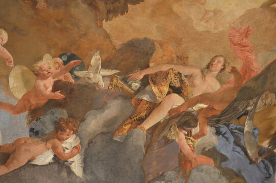 Milano,Palazzo Clerici,la volta affrescata dal Tiepolo