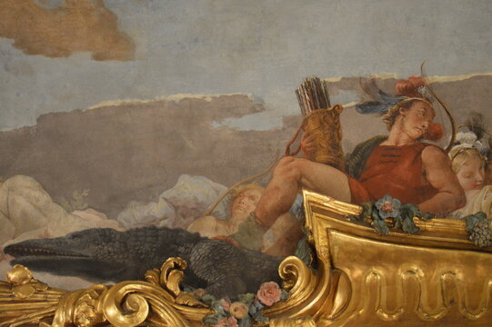Milano,Palazzo Clerici,la volta affrescata dal Tiepolo