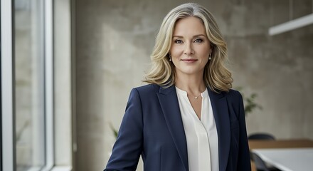 Fototapeta premium Successful Female Entrepreneur Indoors – Professional Businesswoman Headshot