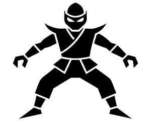 Ninja silhouette vector illustration