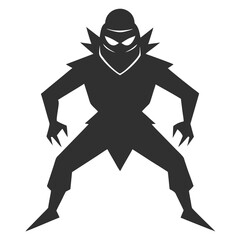 Ninja silhouette vector illustration