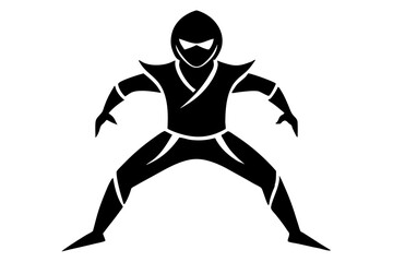 Ninja silhouette vector illustration