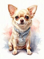 Obraz premium watercolor chihuahua puppy