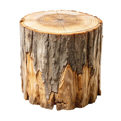 Tree stump isolated on transparent background  
