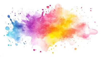 Vibrant watercolor splatters