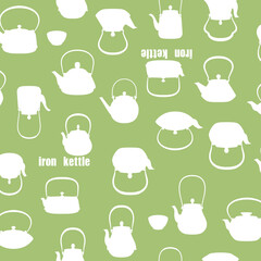 Pattern of an old-fashioned Japanese kettle,