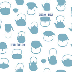 Pattern of an old-fashioned Japanese kettle,