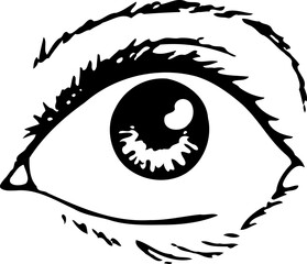 Monochrome Graphic Eye Illustration Symbolism